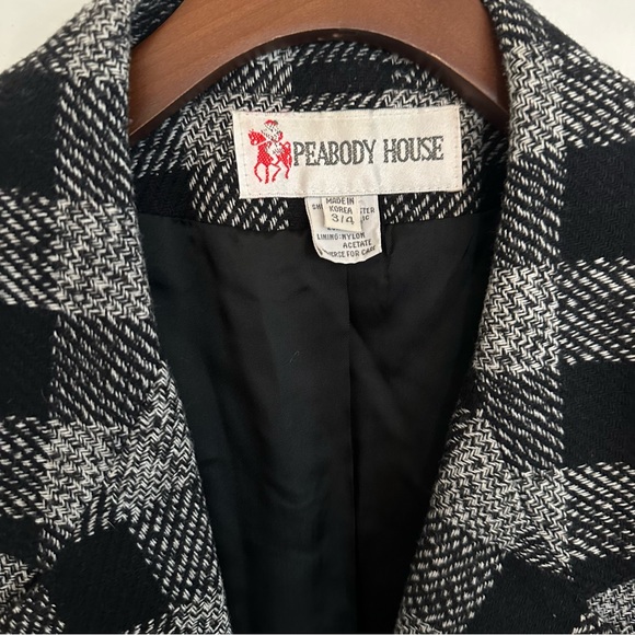Peabody House Vintage Tweed Plaid Blazer Size 3/4 - Picture 4 of 5